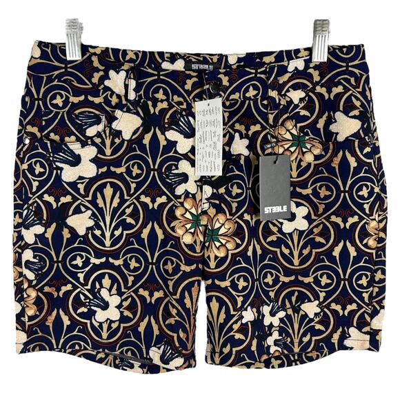 Steele Men's 5" Inseam Khaki Mosaic Printed Fitted Shorts 31 NWT - Picture 3 of 8